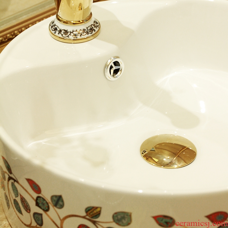 The hotel toilet toilet stage basin of jingdezhen ceramic lavabo that defend bath lavatory basin basin of European art