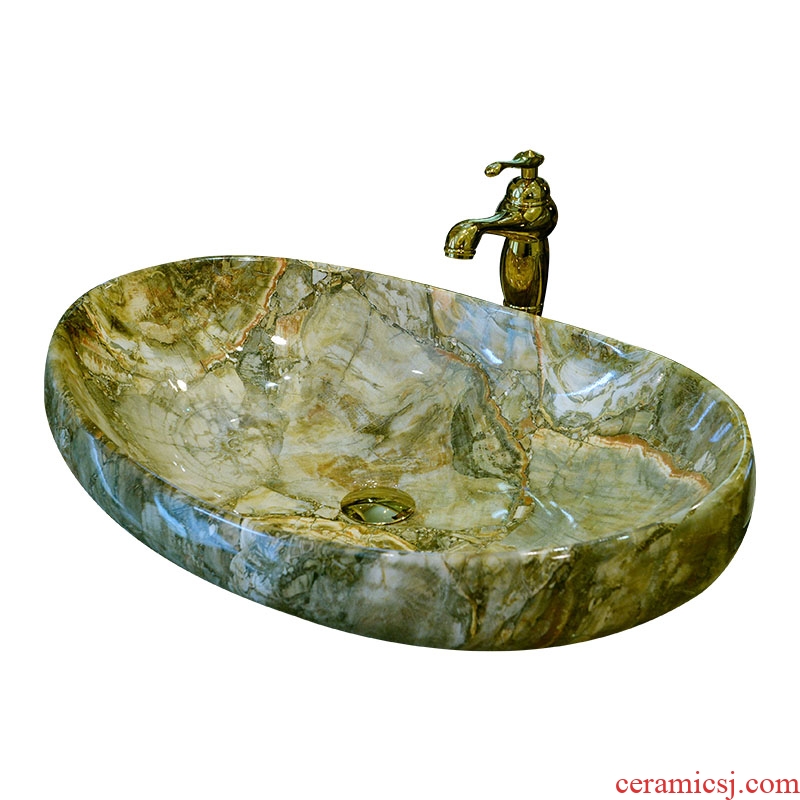 Ou on the marble basin ceramic lavabo American art basin of elliptic toilet lavatory basin