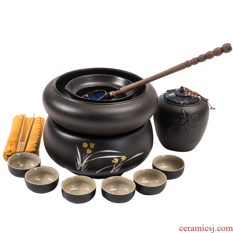 Qin Yi boiled tea ware ceramic boiling kettle black tea pu 'er tea stove home points to restore ancient ways the tea, the electric TaoLu suits