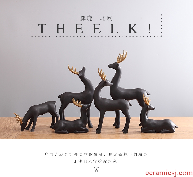 Elk ceramic furnishing articles artical country sitting room porch TV ark home decoration wedding gift