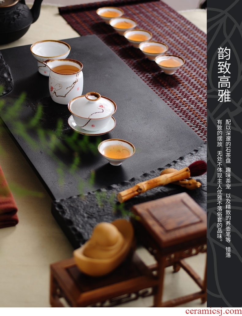 Drink to jingdezhen size tureen single white porcelain cups thin foetus tea bowl three glass ceramic kung fu tea set