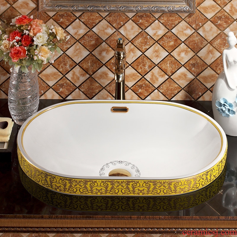 Koh larn, qi ceramic undercounter lavabo lavatory art basin of the basin that wash a face the taichung basin yellow phnom penh