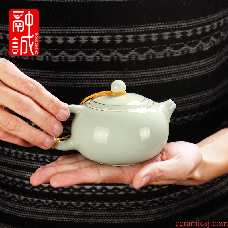 Celadon pot large heat-resistant ceramic teapot kung fu tea tea set household longquan celadon, xi shi pot