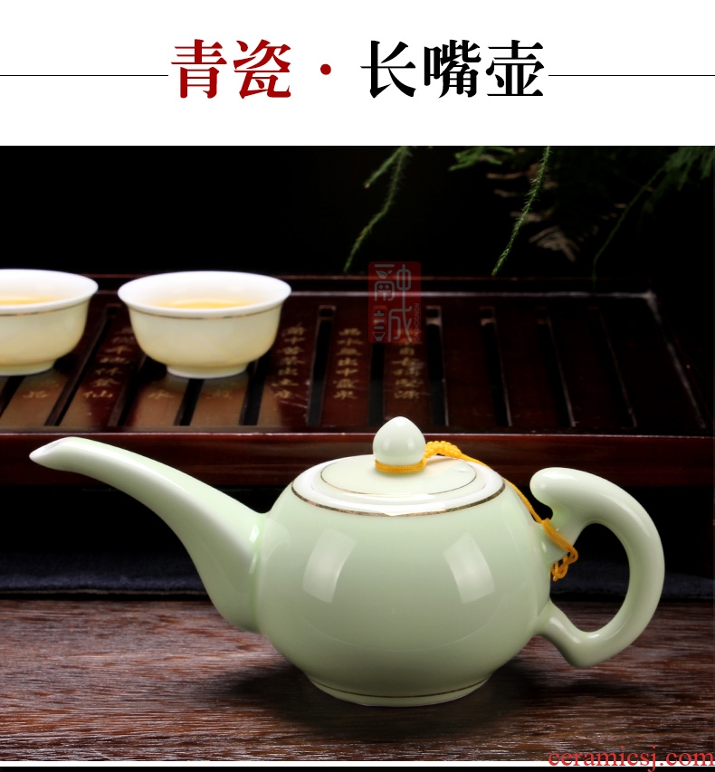 Celadon pot large heat-resistant ceramic teapot kung fu tea tea set household longquan celadon, xi shi pot