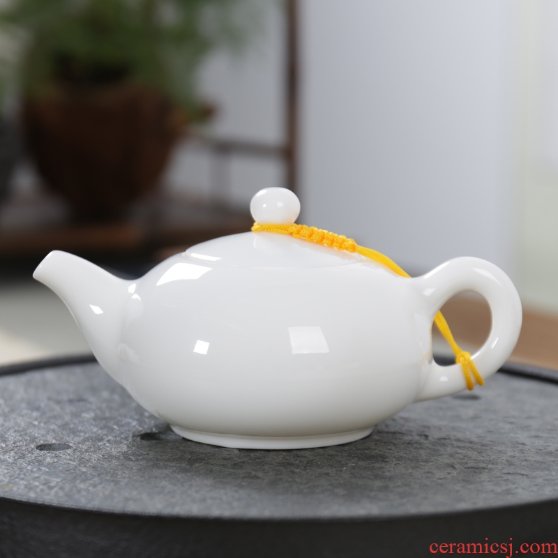 Thyme tang white porcelain fengming dehua porcelain jade teapot ceramic teapot kung fu tea set Japanese small single pot