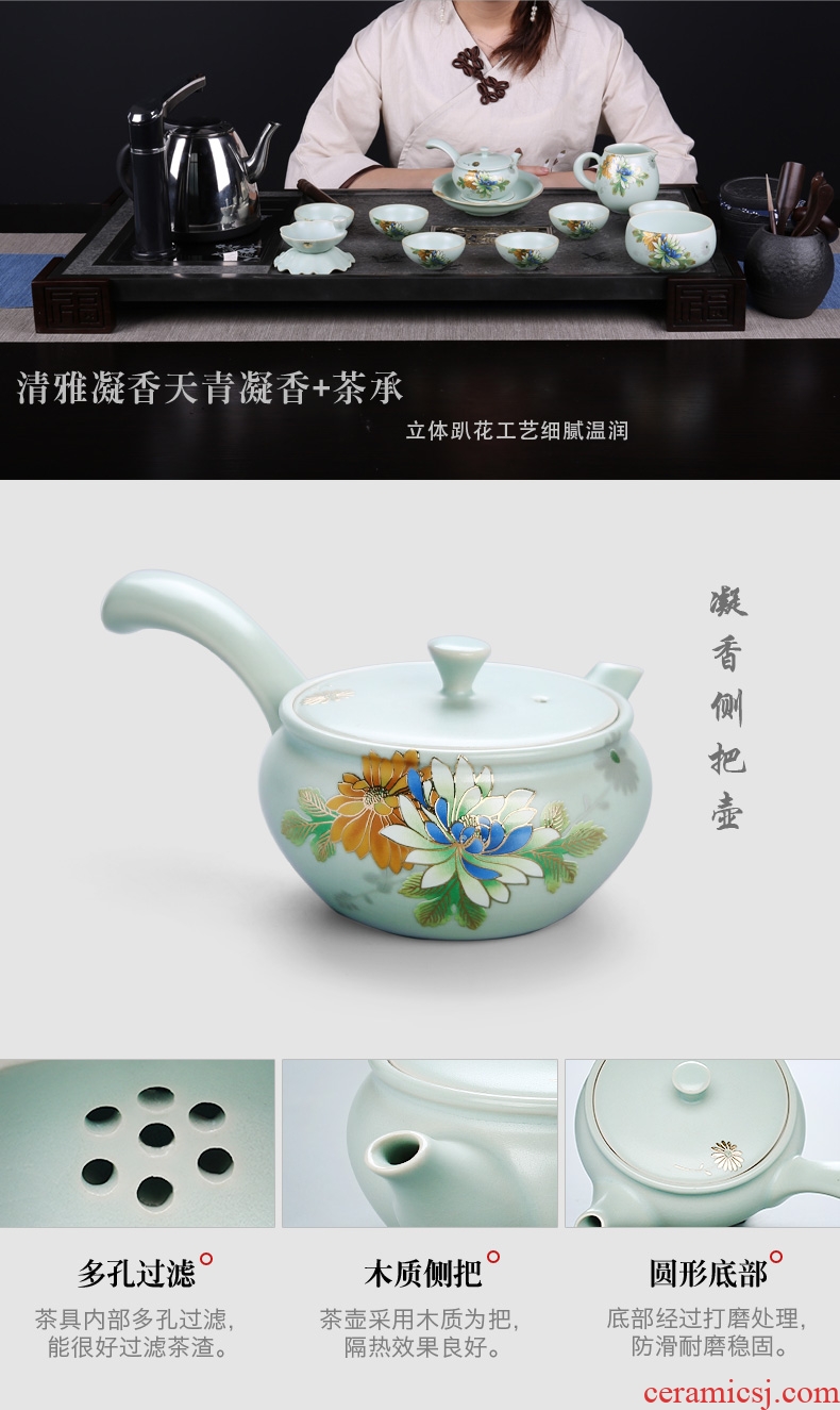 In tang dynasty pottery and porcelain of a complete set of kung fu tea sets big gift boxes on your kiln on Japanese tea ceremony