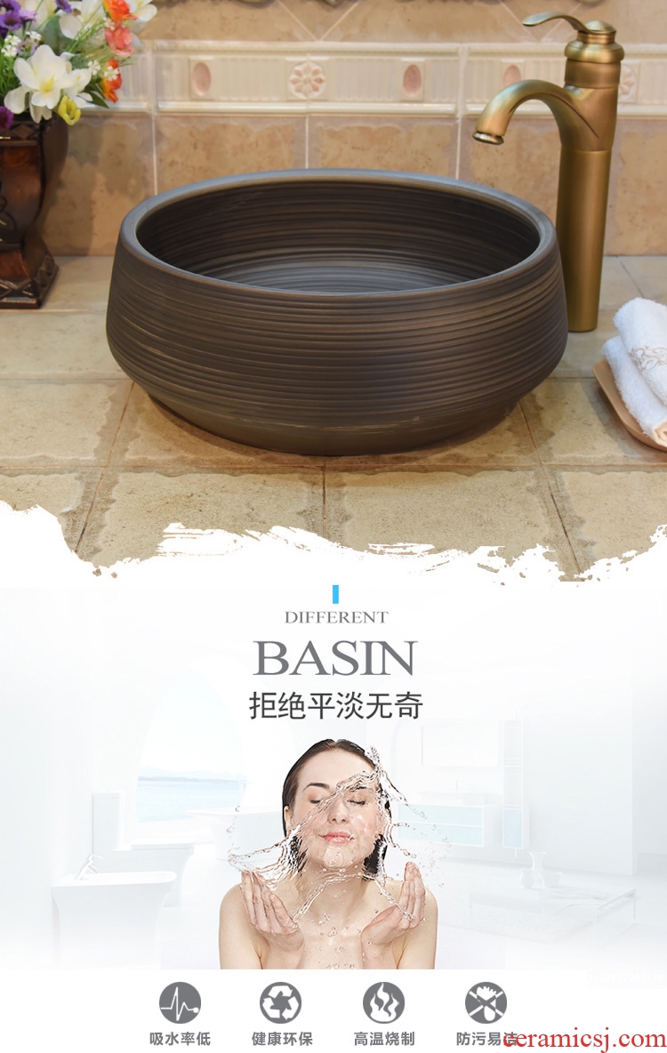 JingYuXuan jingdezhen ceramic lavatory basin art basin sink the stage basin Jin Zhongquan threads