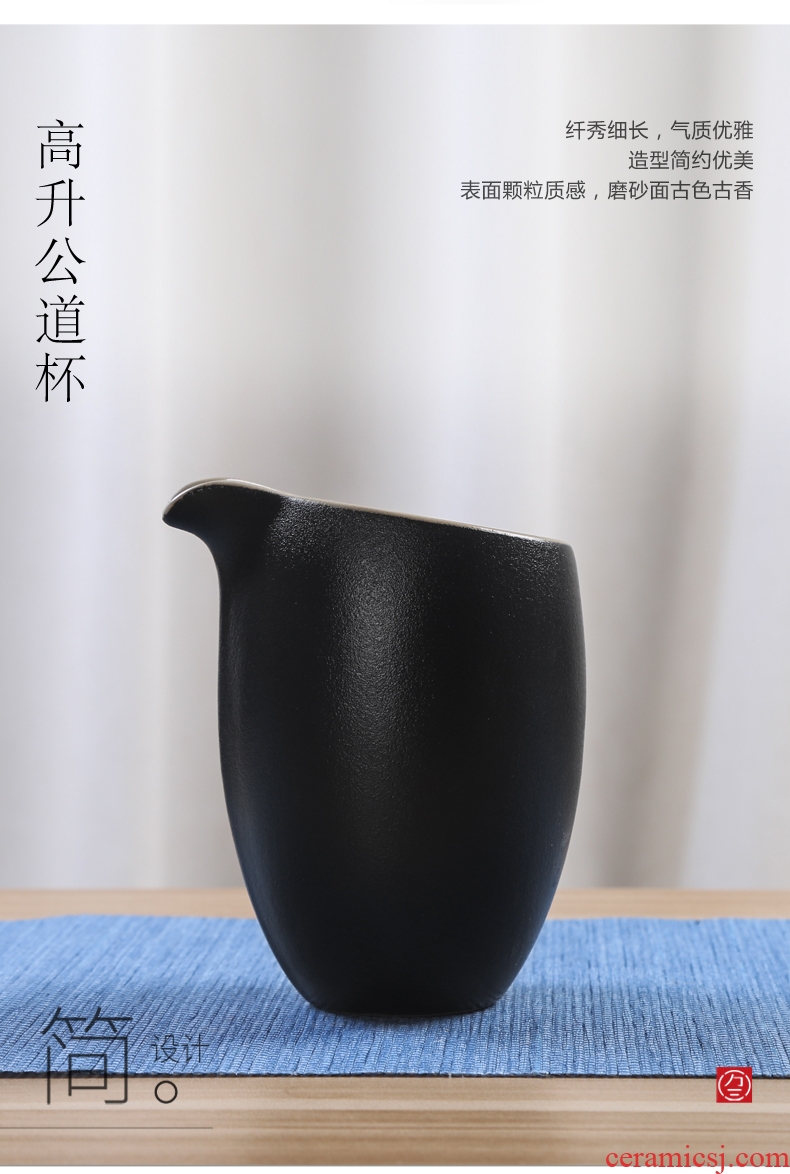 Three thousand tea tea set ceramic fair mug of black tea is kung fu tea accessories archaize) cup and cup