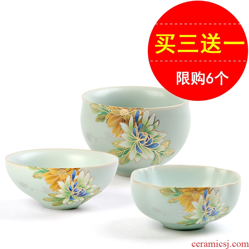 Sample tea cup ceramic cups suit household kung fu tea tea set single cup master cup your porcelain, small bowl