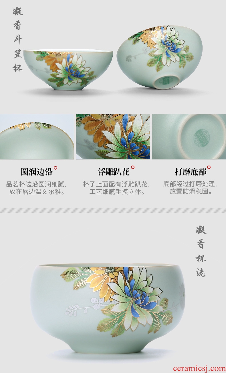 In tang dynasty pottery and porcelain of a complete set of kung fu tea sets big gift boxes on your kiln on Japanese tea ceremony