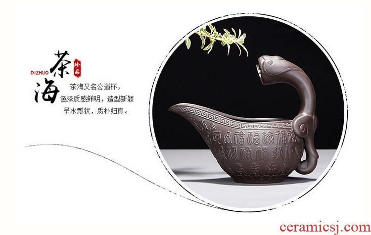 Four-walled yard lazy half automatic tea set violet arenaceous success stone mill ceramic teapot teacup contracted