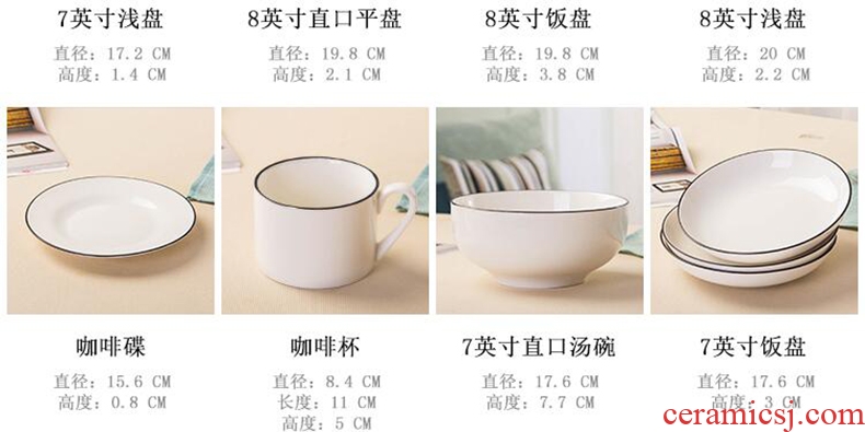 Creative, Korean ceramics tableware porringer rice bowl rainbow noodle bowl bowl dish dessert bowl suit