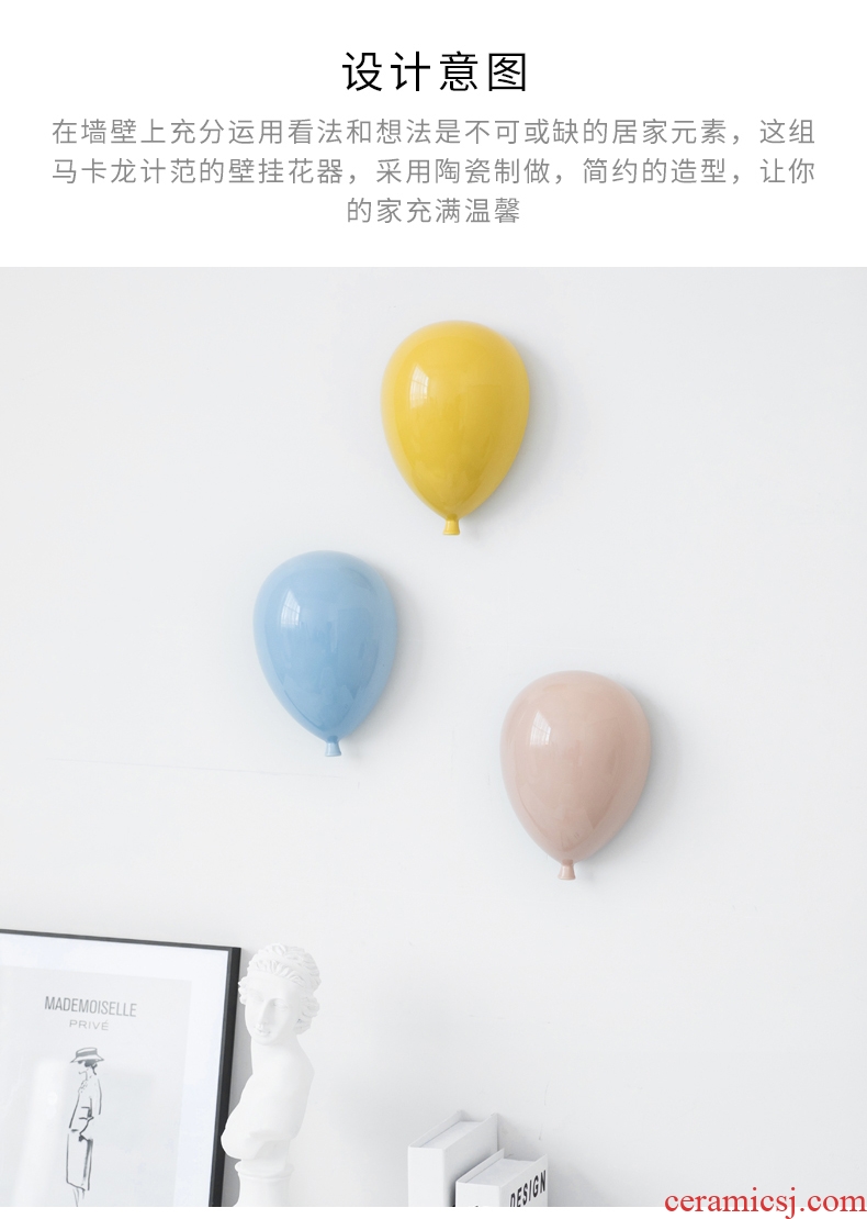 Ins northern wind creative living room bedroom adornment wall act the role ofing marca office dragon balloon ceramic wall hanging ornaments