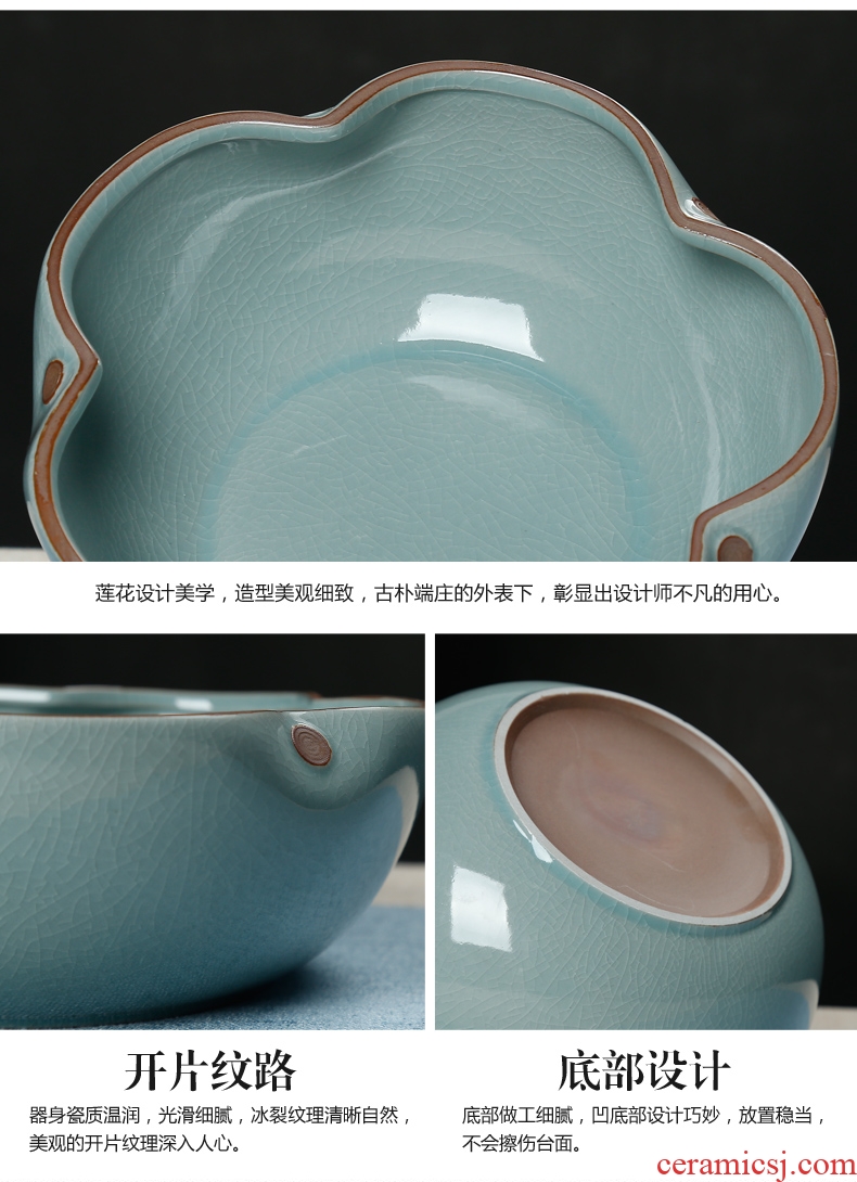 Bin, large ceramic tea wash your writing brush washer creative tea accessories kung fu tea cups copy elder brother kiln is when a flower pot