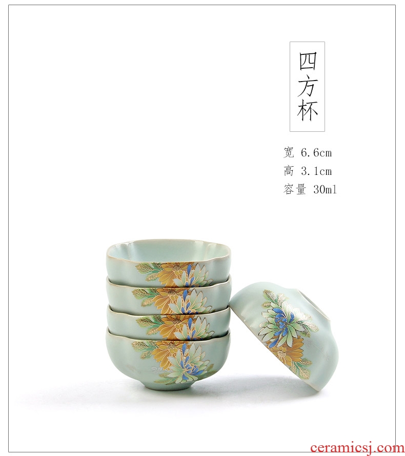 Sample tea cup ceramic cups suit household kung fu tea tea set single cup master cup your porcelain, small bowl