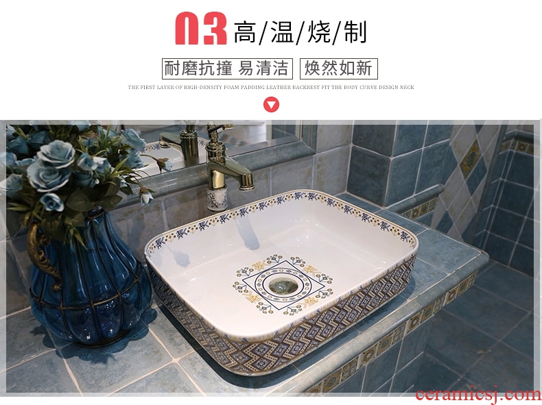 JingWei thickening art of jingdezhen ceramics basin is the basin that wash a face basin stage basin basin sink