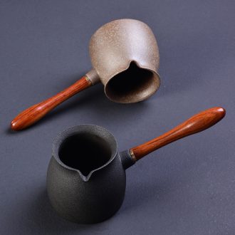 The wood just from the Japanese wooden handle sea side of a cup of tea ware jingdezhen coarse pottery points put the cup