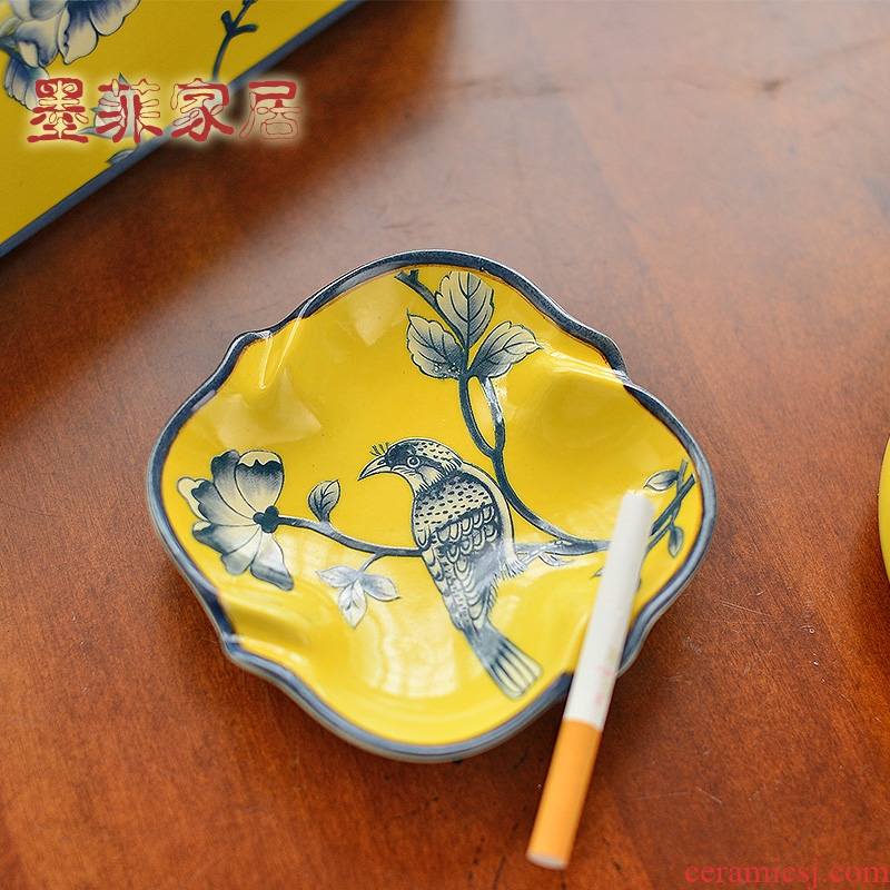 Murphy's new Chinese style classical handmade ceramic American country soap dish ashtray sitting room restaurant dried fruit plate