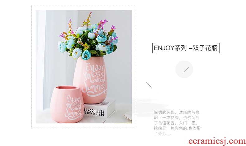 Like a flower contracted household ceramic vases, small pure and fresh and dried flowers flower arrangement sitting room creative ins wind decorative furnishing articles