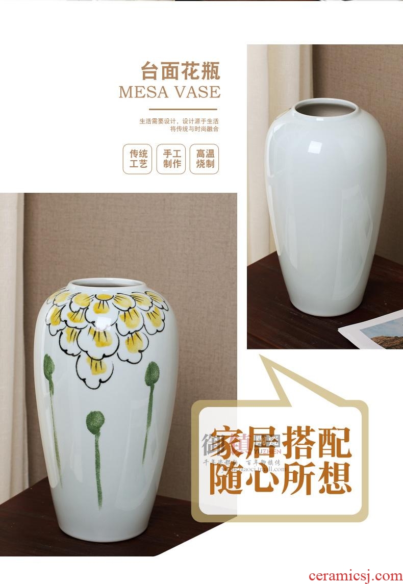 Contemporary and contracted sitting room of jingdezhen ceramic furnishing articles home decoration dry flower flower vase wine porch decoration