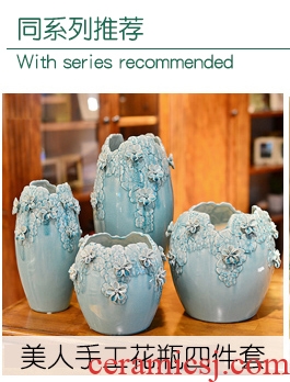 Murphy handmade ceramic vase furnishing articles contemporary and contracted sitting room TV cabinet table household decorative dried flowers flower arrangement