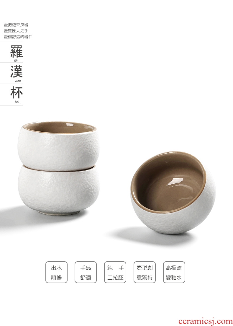 Yipin # $cup sample tea cup of black ceramic tea set Luo Hancha Japanese coarse pottery individual cup single cup cup
