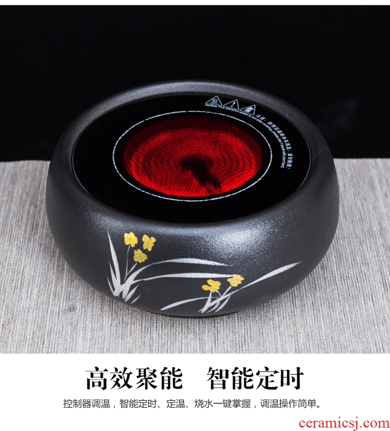 Qin Yi boiled tea ware ceramic boiling kettle black tea pu 'er tea stove home points to restore ancient ways the tea, the electric TaoLu suits