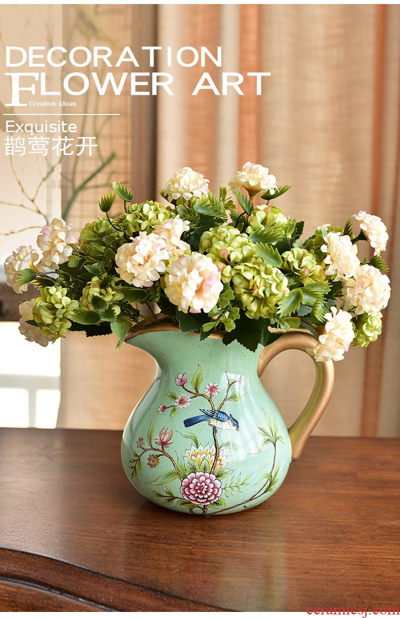 Murphy American country ceramic vase Europe type TV ark sitting room porch decoration furnishing articles simulation dry flower arranging flowers