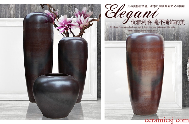 Southeast Asia style art show jingdezhen poinsettia glaze floor series ceramic hotel furnishing articles