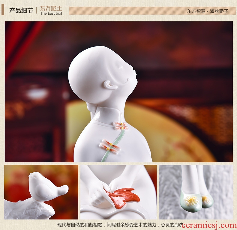 Oriental soil home furnishing articles ornaments creativity personality character sculpture art ceramics handicraft sitting room/follow the scent