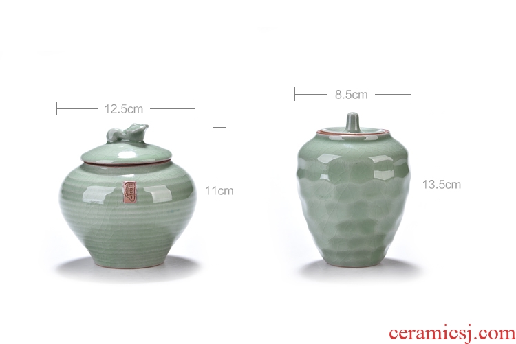 Hong bo acura sealed ceramic tea caddy box travel warehouse storage tank pu 'er tea pot receives kung fu tea set