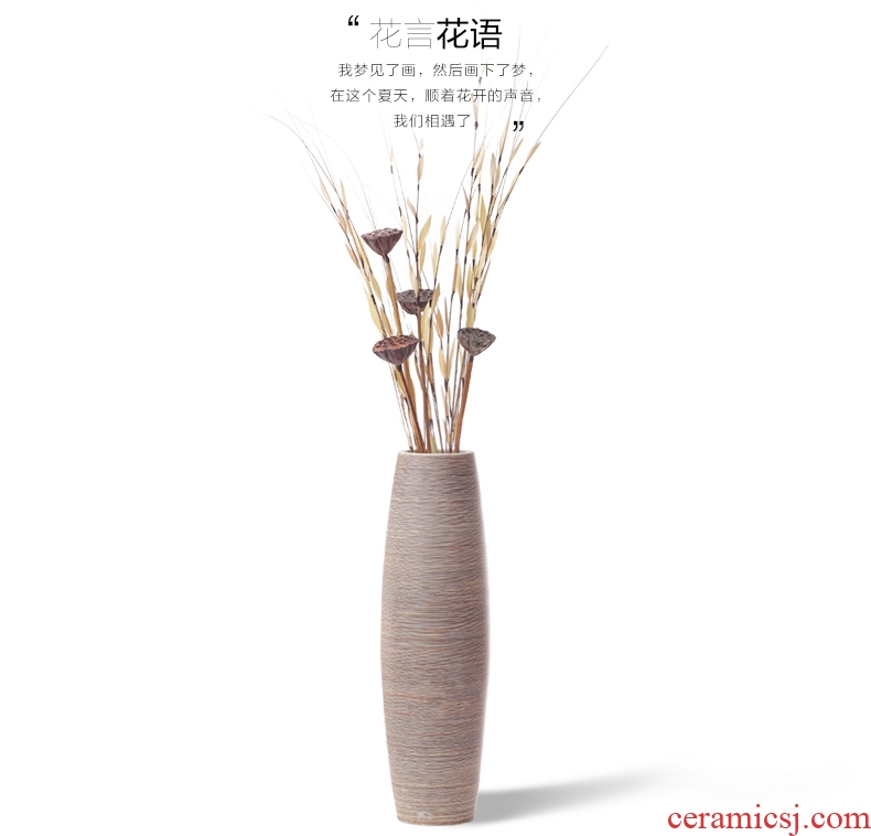 Vase furnishing articles flower arranging Nordic ceramic dry flower contemporary and contracted large sitting room adornment landing Europe type of jingdezhen