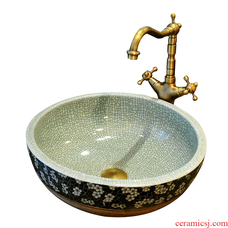 Round the stage basin ceramic art basin of continental ice crack pattern basin basin lavatory toilet hand basin