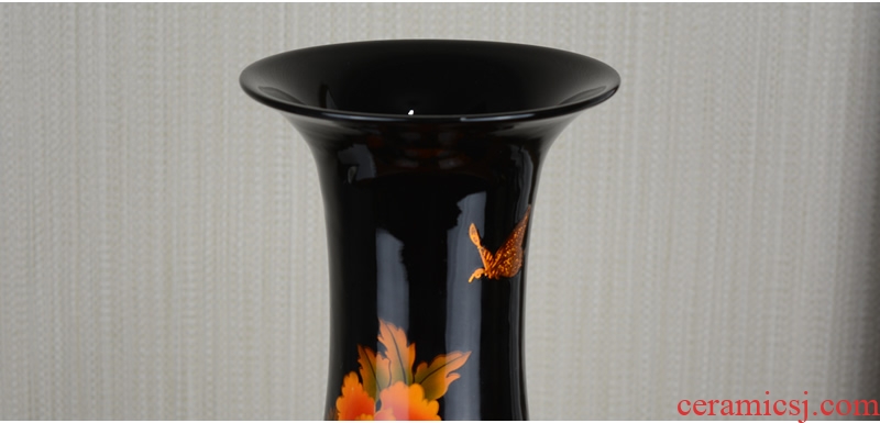 Jingdezhen ceramics glaze crystal vase flower arranging flowers sitting room, the new Chinese style household adornment handicraft furnishing articles