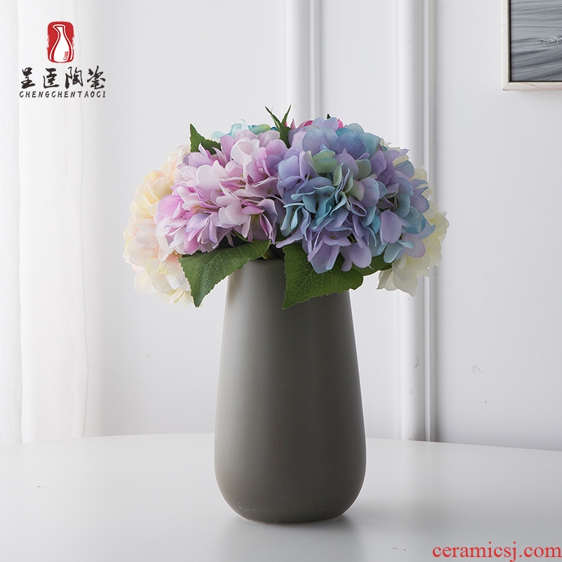 Jingdezhen porcelain vase furnishing articles ceramic bottle arranging flowers sitting room office table northern wind artistic decorative vase