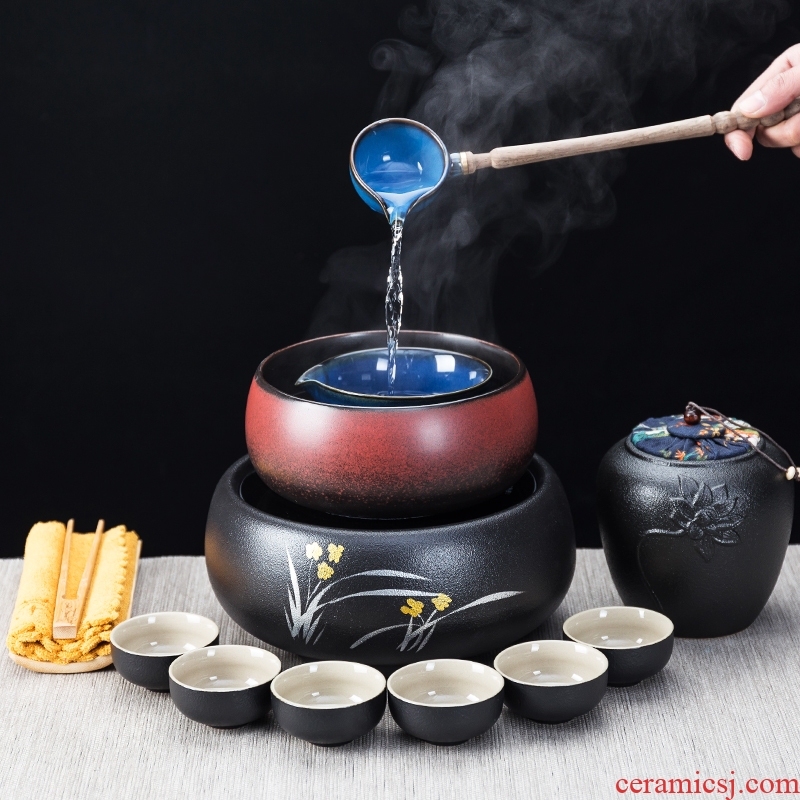 Qin Yi boiled tea ware ceramic boiling kettle black tea pu 'er tea stove home points to restore ancient ways the tea, the electric TaoLu suits