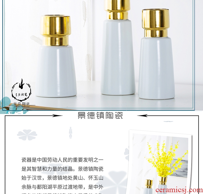 Creative fashion phnom penh white ceramic vases, contemporary and contracted flower arranging flower implement jingdezhen ceramic furnishing articles ornaments