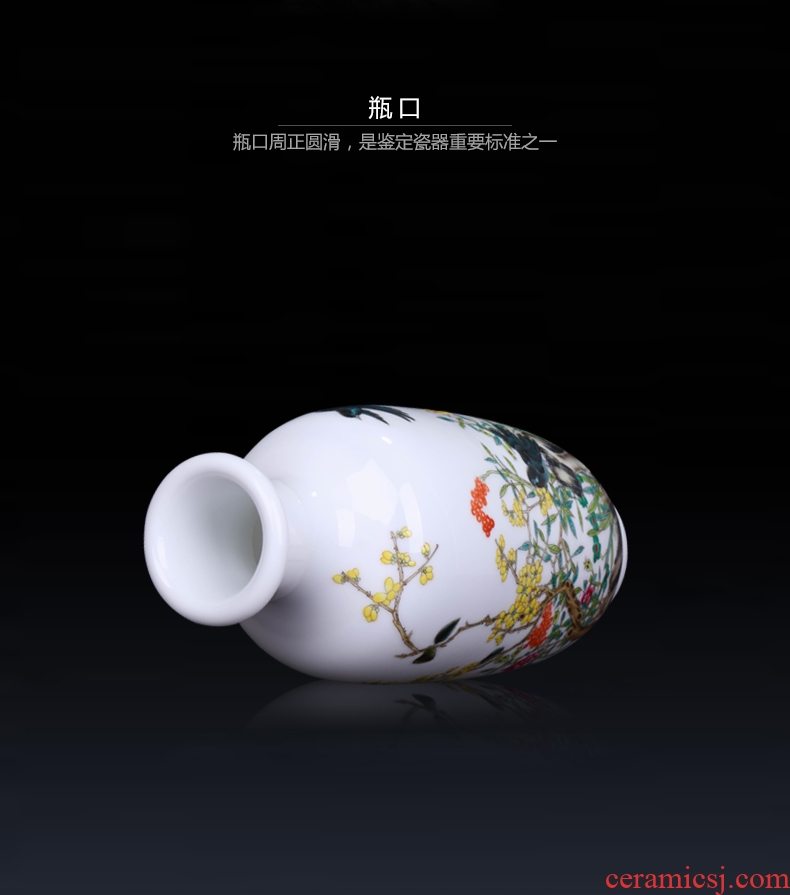 Jingdezhen ceramic hand-painted vases, flower arranging decorations furnishing articles new Chinese style living room porch craft porcelain decoration