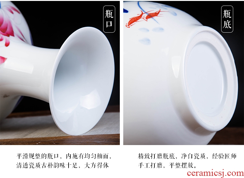 Jingdezhen ceramics hand-painted color bucket vase wine porch home decoration sitting room TV ark furnishing articles