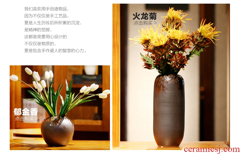 Jingdezhen ceramic vase simulation flower suit new Chinese style restoring ancient ways furnishing articles flower implement home decoration european-style originality