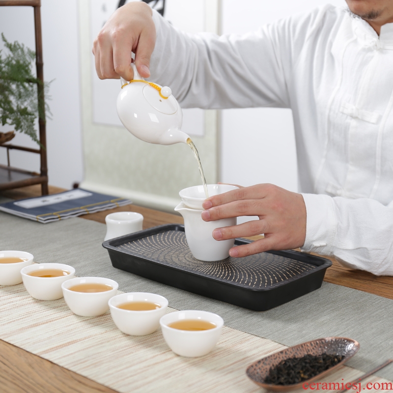 Thyme tang dehua ceramic filter) white porcelain tea Japanese tea tea tea set filter frame accessories
