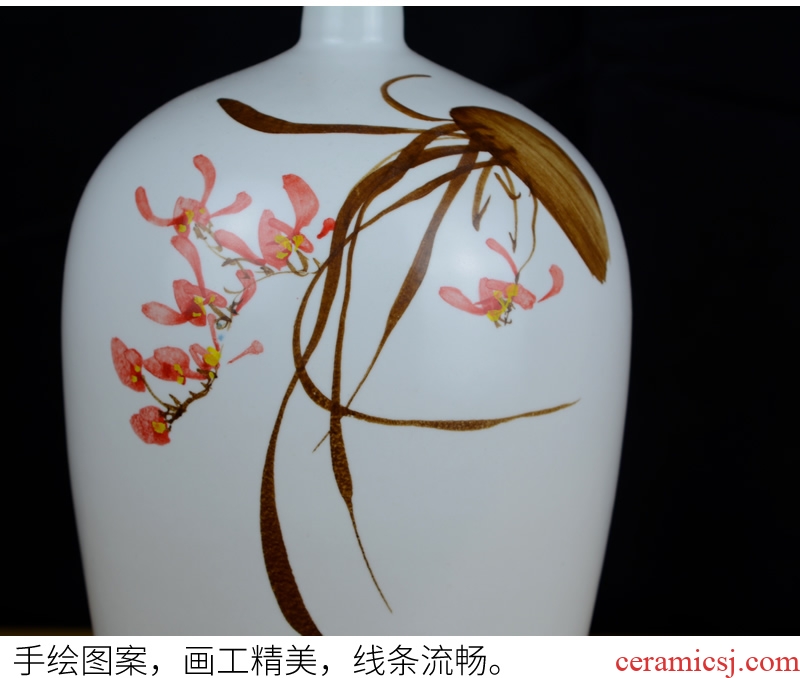 Jingdezhen ceramics hand-painted modern new Chinese vase flower arrangement sitting room home furnishing articles on your table