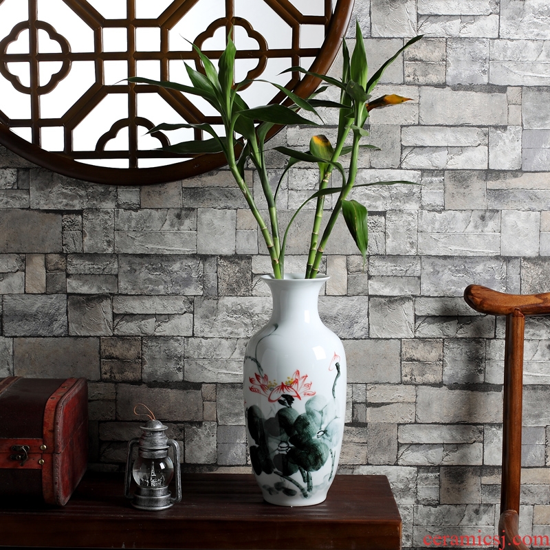 Jingdezhen ceramics by hand the glass vase furnishing articles dried flower arranging flowers sitting room lucky bamboo home home decorations