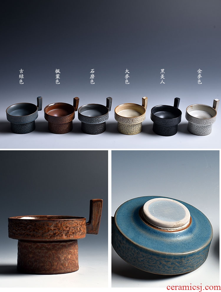 Tao fan coarse pottery tea automatically catch stone mill wenge ceramic tea every vintage tea filter filter tea tea set