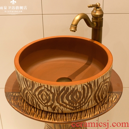 The rain spring basin of jingdezhen ceramic column balcony sink pillar basin art toilet lavatory 3 of the basin that wash a face