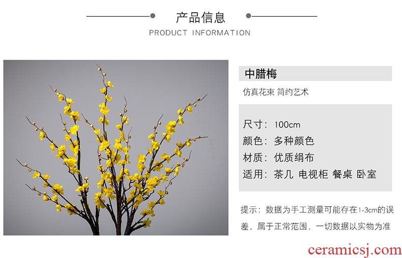 A minister in the ceramic wintersweet simulation flowers huangmei sitting room decoration interior decoration for furnishing articles plastic flowers