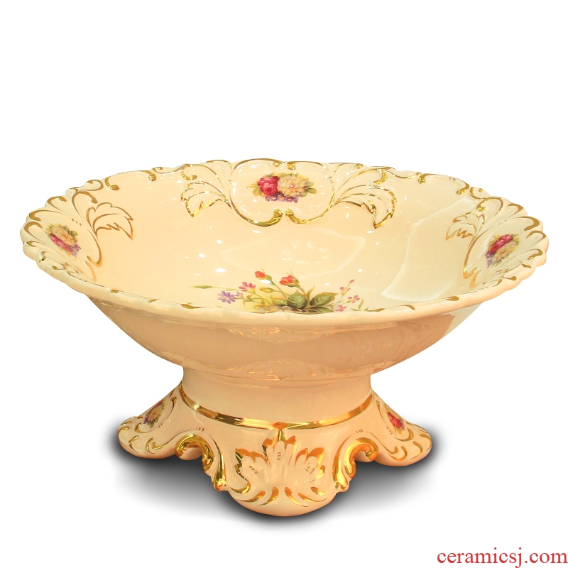 Vatican Sally's European compote 2018 new luxury large ceramic fruit bowl sitting room adornment furnishing articles wedding gift