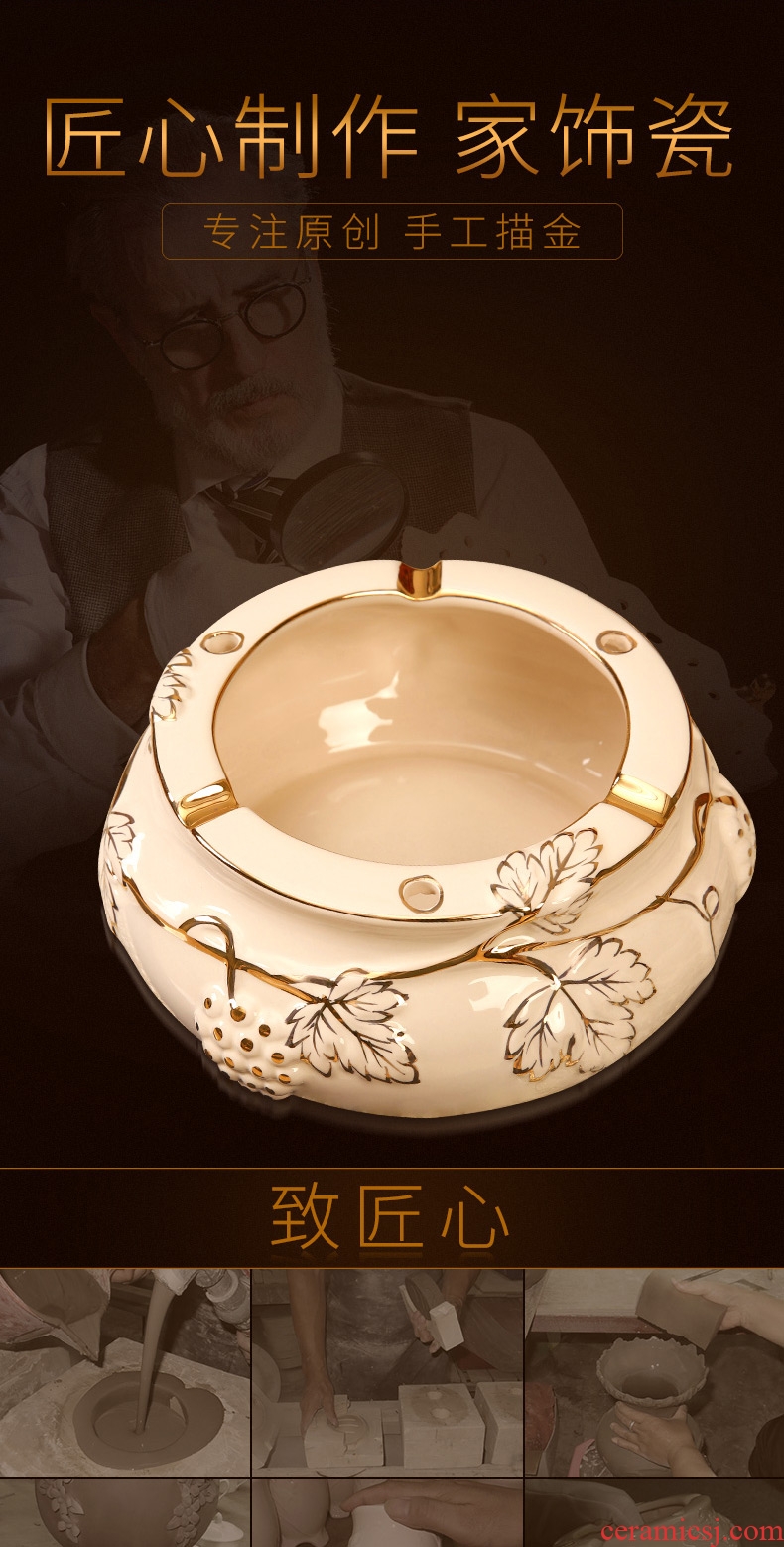 The Vatican Sally's European ceramic ashtray individuality creative and practical home sitting room tea table decoration luxury furnishing articles