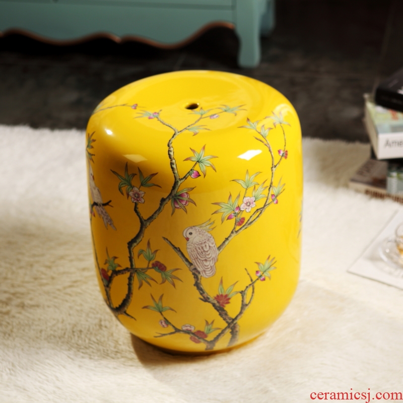 Household porcelain of jingdezhen ceramic stool to cool a chair pier in shoes stool porcelain stool drum cold pier stool light decoration