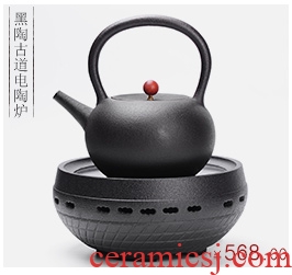 It still lane ceramic tea set, tea tray suit black pottery tea sea violet arenaceous kung fu tea set suit household contracted and contemporary